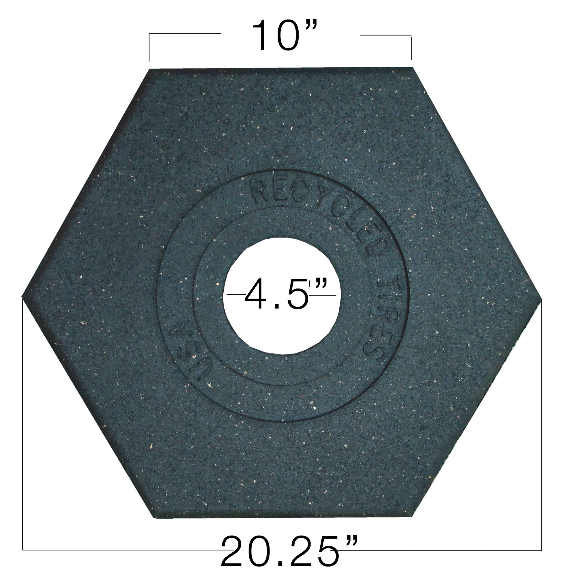 Plasticade 18-Lb. Base for Watchtower Delineator, Black, Model# 7200-RB-18